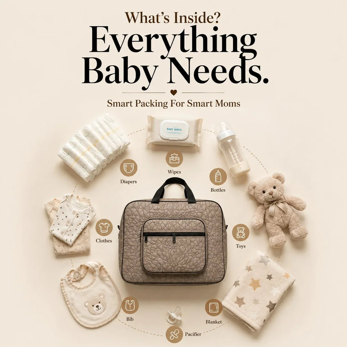 Signature Carry Ease Quilted Bag - Storage & Travelling Bag [Carrot]
