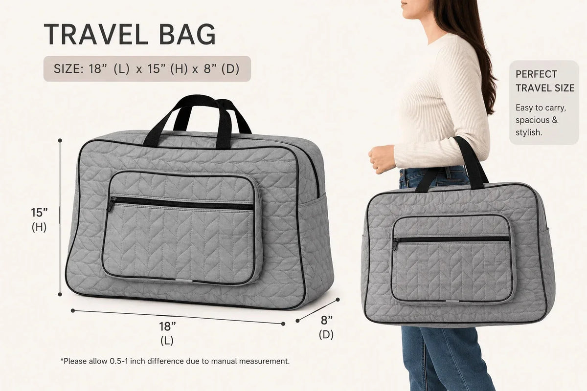 Signature Carry Ease Quilted Bag - Storage & Travelling Bag [Navy Blue]
